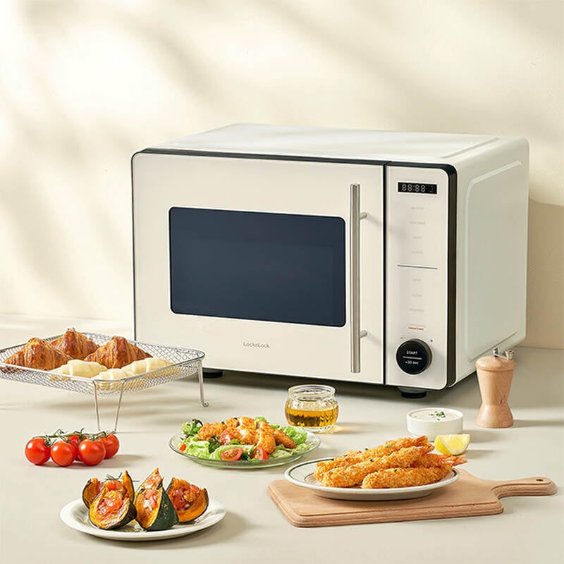 Lò Chiên Không Dầu kết hợp Vi Sóng LocknLock Rangefryer EJF294IVY 22L, , large image number null